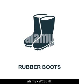 Gummistiefel vektor Symbol. Kreative Zeichen vom Gummistiefel icons Collection. Gefüllte flache Gummistiefel Symbol für Computer und mobile Stock Vektor