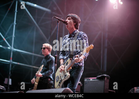 2019, August 23 Turin, Italien, Johnny Marr, einem der Smiths band, führt live Stockfoto