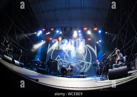 Turin, Italien, 23. August 2019 die Rockband vergeistigt live durchführen Stockfoto