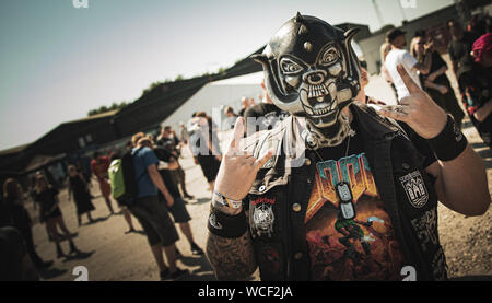 Kopenhagen, Dänemark. 19., Juni 2019. Enthusiastisch heavy metal fans und Festivalbesucher teilnehmen, eine weitere Ausgabe der beliebten Metal Festival Copenhell in Kopenhagen. (Foto: Gonzales Foto - Nikolaj Bransholm). Stockfoto