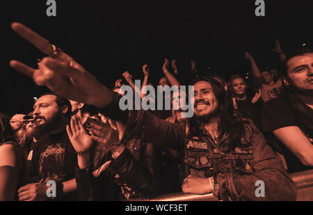 Kopenhagen, Dänemark. 19., Juni 2019. Enthusiastisch heavy metal fans und Festivalbesucher teilnehmen, eine weitere Ausgabe der beliebten Metal Festival Copenhell in Kopenhagen. (Foto: Gonzales Foto - Nikolaj Bransholm). Stockfoto