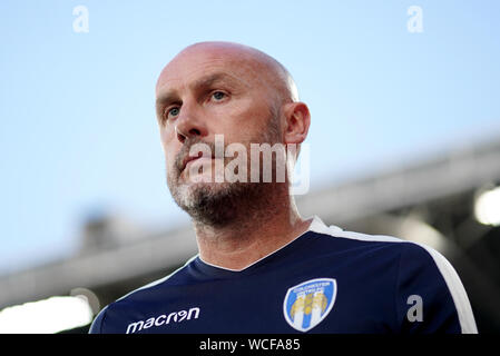 Colchester United Manager John McGreal Stockfoto