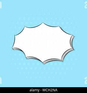 Sprechblase auf blauem Hintergrund. Pop Art Comic Stil Stock Vektor
