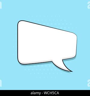 Sprechblase auf blauem Hintergrund. Pop Art Comic Stil Stock Vektor