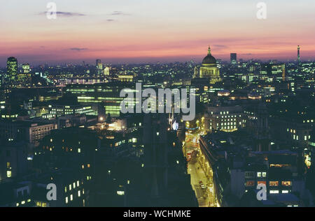 Skyline von London, England, Großbritannien. 1985 Stockfoto