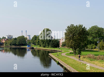 Die Aire and Calder Navigation in Knottingley, West Yorkshire, England, Großbritannien Stockfoto