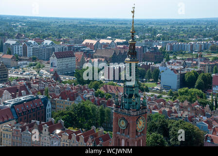 Blick über die Stadt Danzig in Polen Stockfoto
