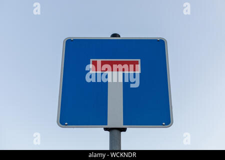 Keine Durchgangsstraße Hinweisschild (Sackgasse) Stockfoto