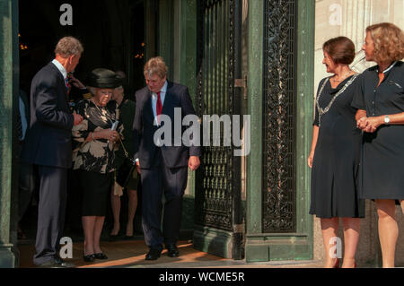 Der Friedenspalast, Den Haag, Niederlande. Montag, 26 August, 2019. Ihre Königliche Hoheit Prinzessin Beatrix der Niederlande, heute Vormittag besucht Stockfoto