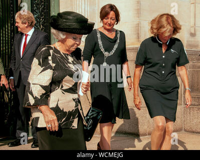 Der Friedenspalast, Den Haag, Niederlande. Montag, 26 August, 2019. Ihre Königliche Hoheit Prinzessin Beatrix der Niederlande, heute Vormittag besucht Stockfoto