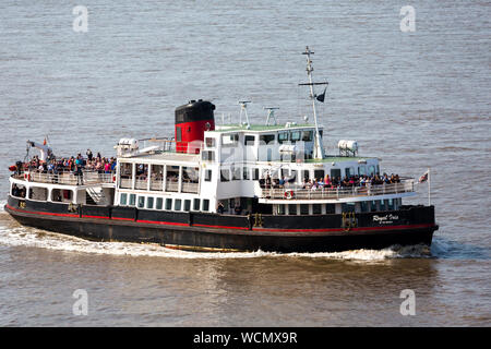 MV Royal Iris. Überfahrt mit der Fähre die Mersey River. Merseyside. Liverpool England Großbritannien Stockfoto