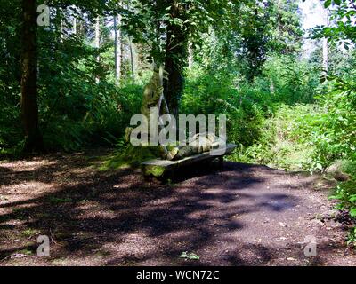 Bilder des Ersten Weltkrieges Erinnerung Skulpturenweg, Rozelle Park, Ayr Stockfoto