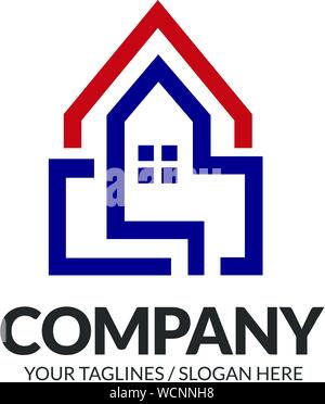 Kreativ Immobilien logo, Immobilien und Bau Logo Design Vector Stock Vektor