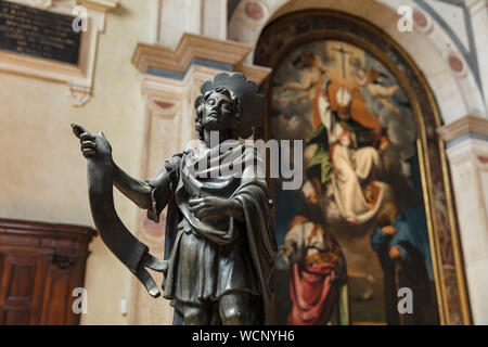 Verona, Italien, Europa, August 2019, Detail der Chiesa di San Fermo Maggiore Kirche Stockfoto