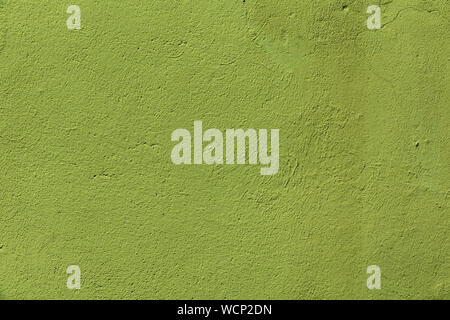 Lime Green Textur gerendert Wand - Stuck/Fresco Wirkung mit kleinen Wellen und Chips Stockfoto