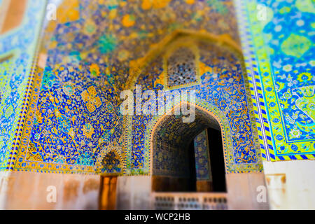 Shah Moschee Fassade. Stockfoto