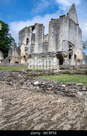 Ruinen von Minster Lovell Hall in Oxfordshire, die Cotswolds, England, Großbritannien Stockfoto