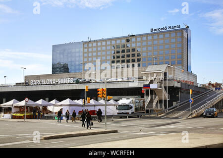 Barcelona Sants Bahnhof. Spanien Stockfoto