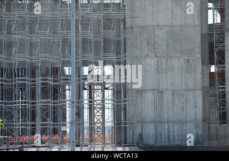 Öffentliche Bauarbeiten in hast Imam Square, Taschkent, Usbekistan Stockfoto