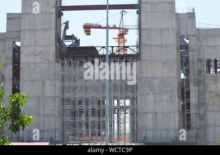 Öffentliche Bauarbeiten in hast Imam Square, Taschkent, Usbekistan Stockfoto