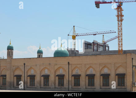 Öffentliche Bauarbeiten in hast Imam Square, Taschkent, Usbekistan Stockfoto