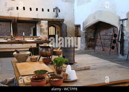 Tudor große Küchen, Hampton Court Palace, East Molesey, Surrey, England, Großbritannien, USA, UK, Europa Stockfoto