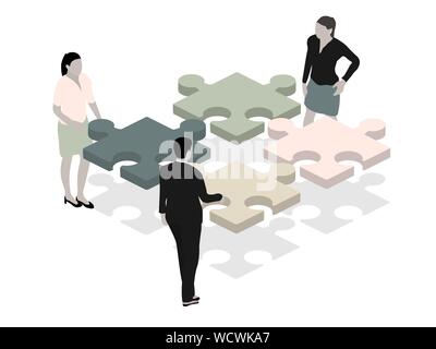 3d-Abbildung. Isometrische Menschen Vektor. Infografik Präsentation Konzept. Flache Charakter. Vector business Abbildung. Uhr Business Konzept Stock Vektor