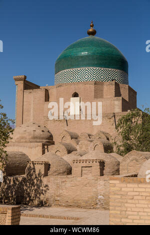 Kuppel des Islam Khoja komplex in der Itchan Kala, oder Innere Stadt, in der Stadt Chiwa in Usbekistan. Stockfoto