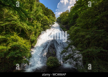 Die Yudaki Fallen, die Quelle des Yu-River, in der Nähe von Nikko, Japan. Stockfoto