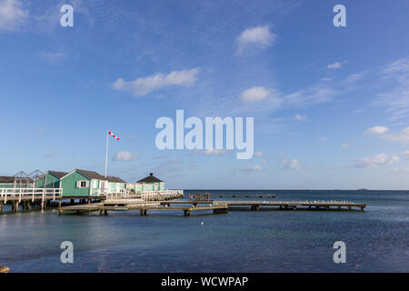 Badehaus in Charlottenlund Strand, nördlich von Kopenhagen Stockfoto