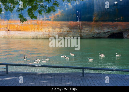 Die vintage Schiff diente als perfekte, abstrakten Hintergrund. Stockfoto