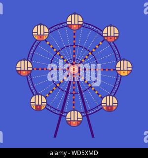 Vergnügungspark-Riesenrad Stock Vektor