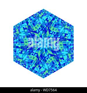 Abstrakte Mosaik Verzierung hexagon Polygon-ornamentale sechseckige Bunte vektor design Element aus geometrischen Formen Stock Vektor