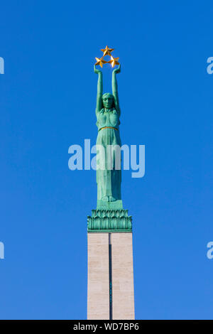 Das Freiheitsdenkmal, Riga, Lettland, Nordeuropa, Stockfoto