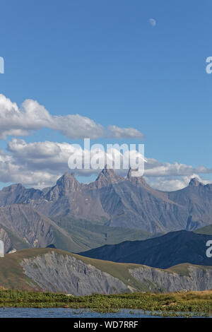 Berühmte Gipfel der Aiguilles d'Arves in den französischen Alpen Stockfoto