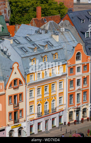 Erhöhte Blick über Riga, Riga, Lettland, Nordeuropa, Stockfoto