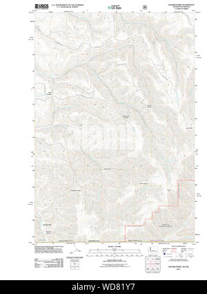 USGS Topo Karte Staat Washington WA Kooskooskie 20110914 TM Wiederherstellung Stockfoto