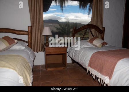 Chilcabamba Lodge in den Cotopaxi National Park auf 3500 Meter in den Anden von Ecuador. Stockfoto