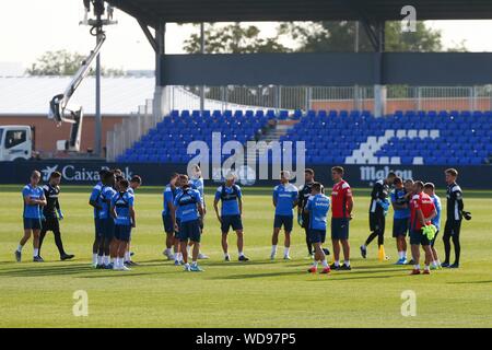 Madrid, Spanien. 29 Aug, 2019. TEAM WÄHREND DER SCHULUNG AUF CD LEGANES LEGANES SPORT STADT. Donnerstag, 29. August 2019. Credit: CORDON PRESSE/Alamy leben Nachrichten Stockfoto