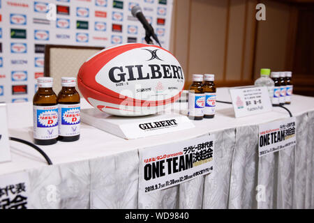 Tokio, Japan. 29 Aug, 2019. Allgemeine Ansicht Rugby: eine Pressekonferenz des Japan Rugby WM-Kader Ankündigung in Tokio, Japan. Credit: Naoki Morita/LBA SPORT/Alamy leben Nachrichten Stockfoto