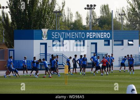 Madrid, Spanien. 29 Aug, 2019. TEAM WÄHREND DER SCHULUNG AUF CD LEGANES LEGANES SPORT STADT. Donnerstag, 29. August 2019. Credit: CORDON PRESSE/Alamy leben Nachrichten Stockfoto