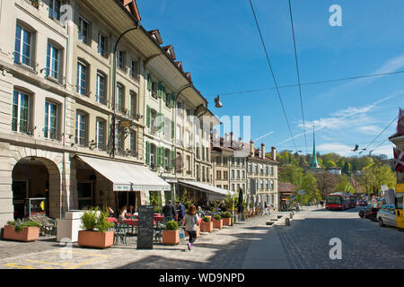 Untere Straße der Gerechtigkeitsgasse. Altstadt, Bern, Schweiz Stockfoto