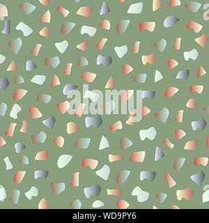 Terrazzo nahtlose Muster. Muster ideal für Verpackung Papier, Tapeten, terrazzo Bodenbelag. Bunte vektor Illustration. EPS 10. Stock Vektor