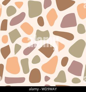 Terrazzo nahtlose Muster. Muster ideal für Verpackung Papier, Tapeten, terrazzo Bodenbelag. Bunte vektor Illustration. EPS 10. Stock Vektor