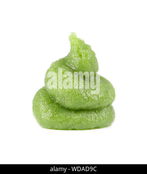 Wasabi Sauce isoliert auf einem weißen Hintergrund. Asian Hot Sauce. Stockfoto