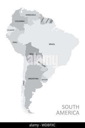 Südamerika Karte Stock Vektor