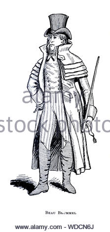 Beau Brummell, 1778 - 1840, vintage Abbildung von 1900 Stockfoto