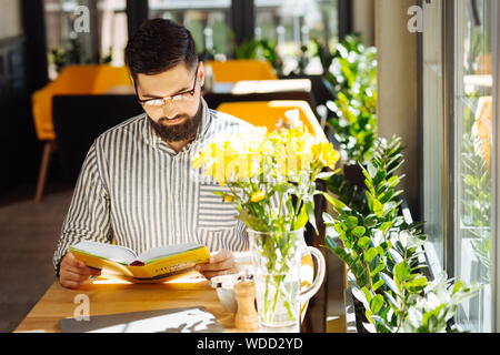 Smart ernsten Menschen studieren, ein Buch über das Gesetz Stockfoto