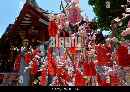 Der wunschbaum Thian Hock Keng Tempel Singapur Stockfoto