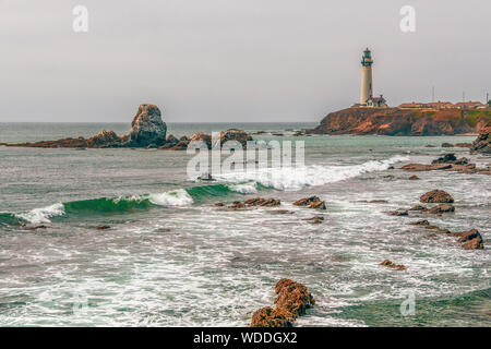 Pigeon Point Lighthouse in Pescadero auf CA Highway 1. Kalifornien. USA Stockfoto